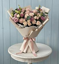 Букет цветов из:  Розы и Лизиантусы #REPLACE_PRED# Волоконовке