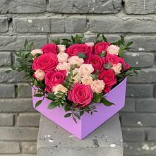 Цветочная композиция из Розы в коробке в Волоконовке