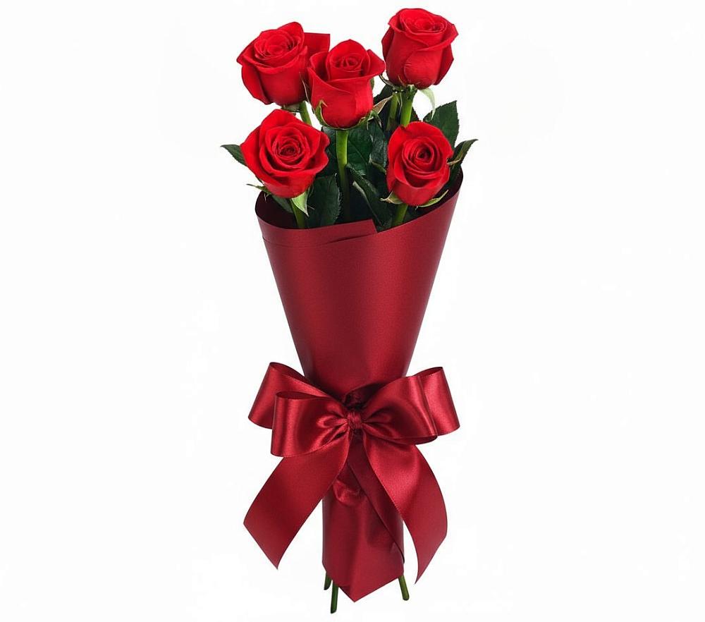 Букет 5 Красных роз Эдлесс Лав в Волоконовке