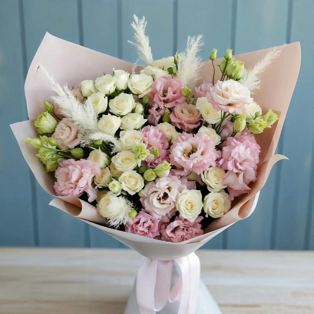 Букет цветов из: Альстромерии и Розы в Волоконовке