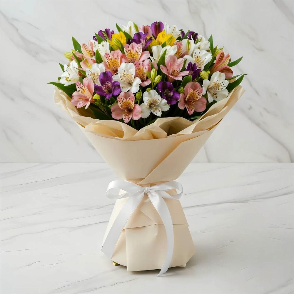 Букет цветов из: Альстромерии в Волоконовке