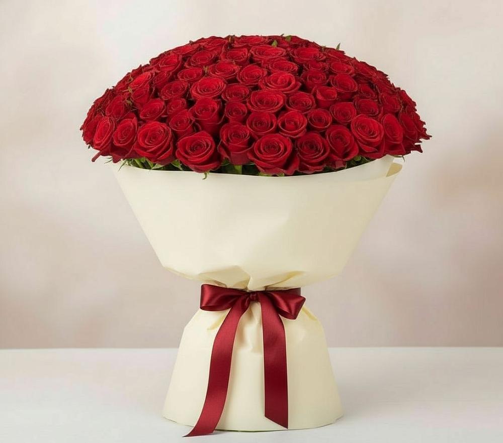 Букет 101 Красная роза Милано в Волоконовке