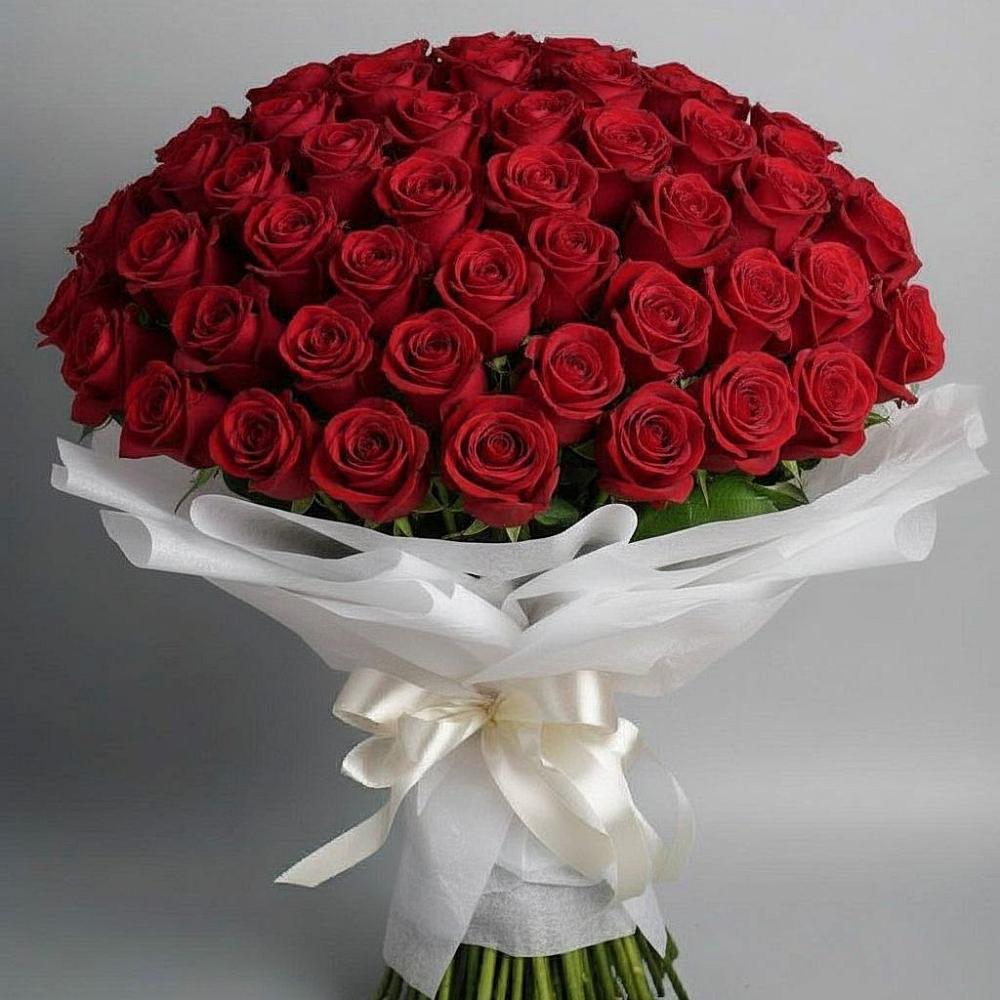 Букет 101 Красная роза Блэк Мэджик в Волоконовке
