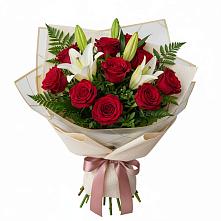 Букет цветов из:  Лилии и Розы в Волоконовке