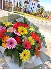 Букет цветов из:  Герберы #REPLACE_PRED# Волоконовке