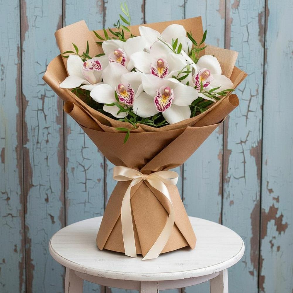 Букет цветов из: Орхидеи и Розы в Волоконовке