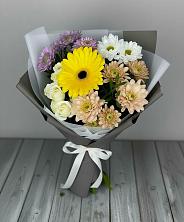 Букет цветов из:  Розы, Герберы и Хризантемы в Волоконовке