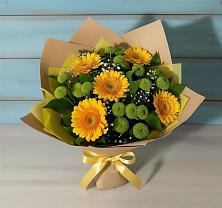 Букет цветов из:  Герберы и Хризантемы в Волоконовке