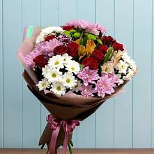 Букет цветов из:  Розы, Хризантемы и Альстромерии в Волоконовке