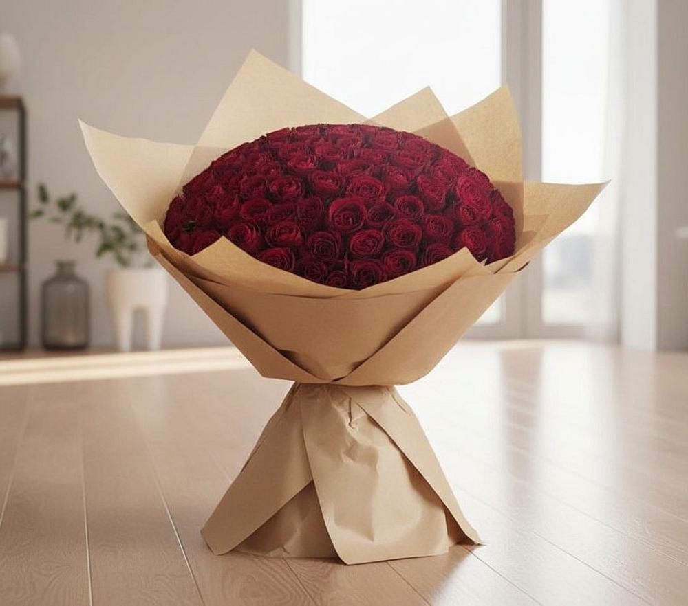 Букет 101 Красная роза в Волоконовке