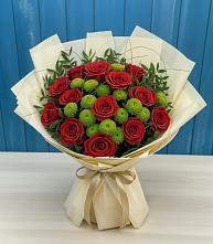 Букет цветов из:  Розы и Хризантемы в Волоконовке