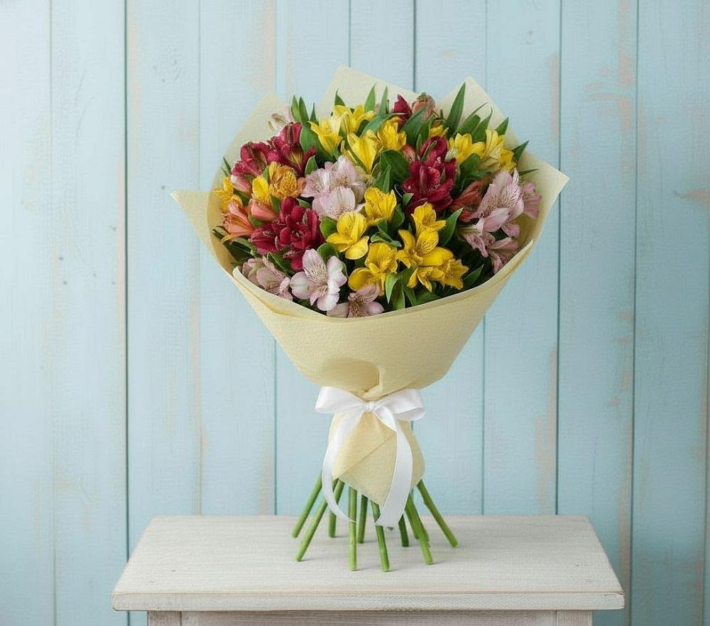 Букет цветов из: Альстромерии в Волоконовке