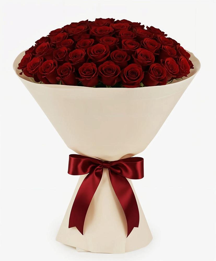 Букет 101 Бордовая роза Блэк Бакарра в Волоконовке